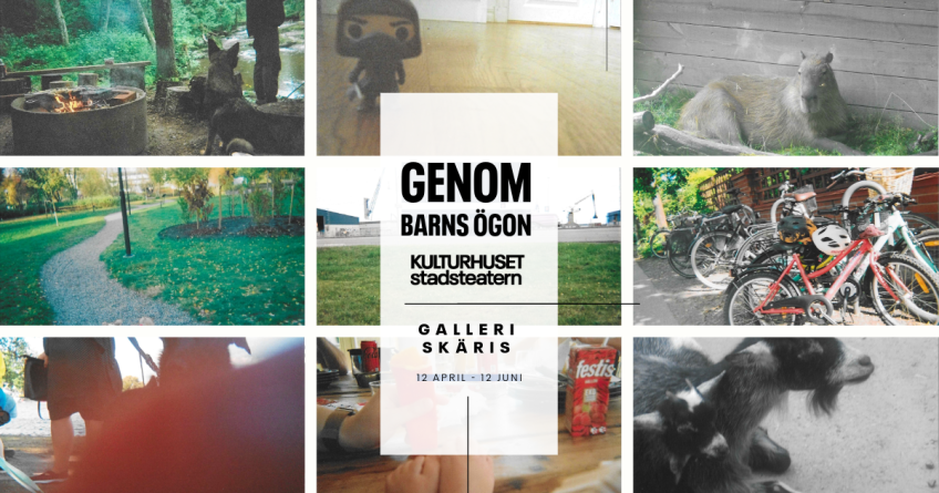 Utställningsbild för "Genom barns ögon" (2025)