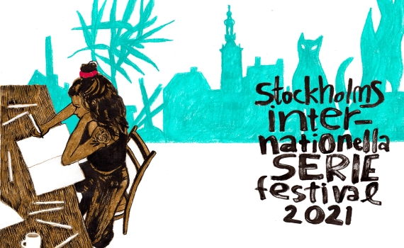 Illustration för Stockholms Internationella Seriefestival 2021. 