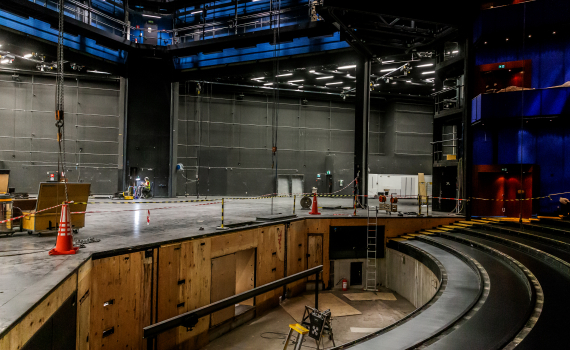 Stora scenen under renoveringen.