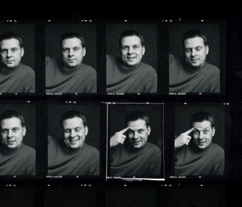 Svartvita foton på Benny Fredrikson. 