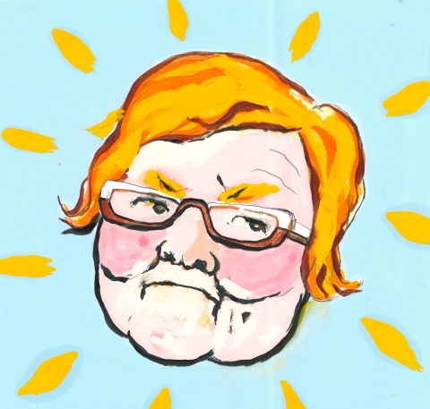 Illustrerat porträtt av Kristiina Kolehmainen. 