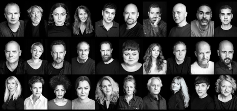 Ett bildgalleri med skådespelare på Kulturhuset Stadsteatern.