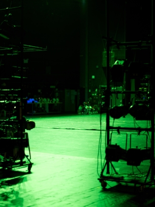 Scenbelysning på en scen. 