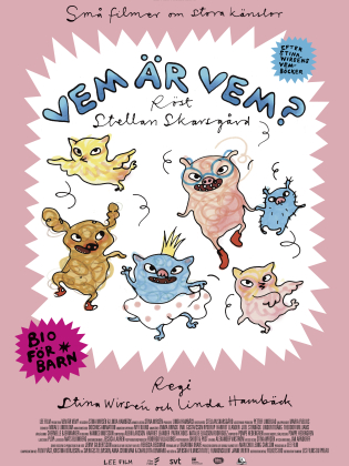 Tecknad filmaffisch med olika sagofigurer.