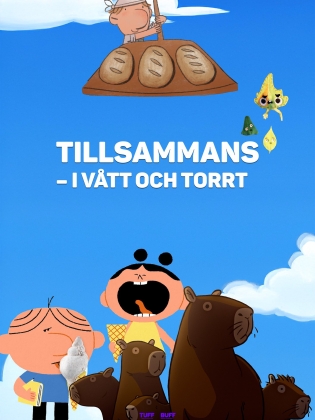 Animerad bioaffisch med ett skrikande barn och capybaras.