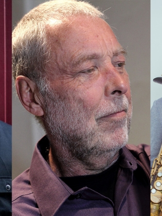 Tre män i en triptyk